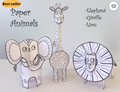 Cut & Build Animal Crafts Printable Kit