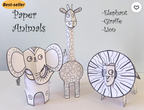 Cut & Build Animal Crafts Printable Kit